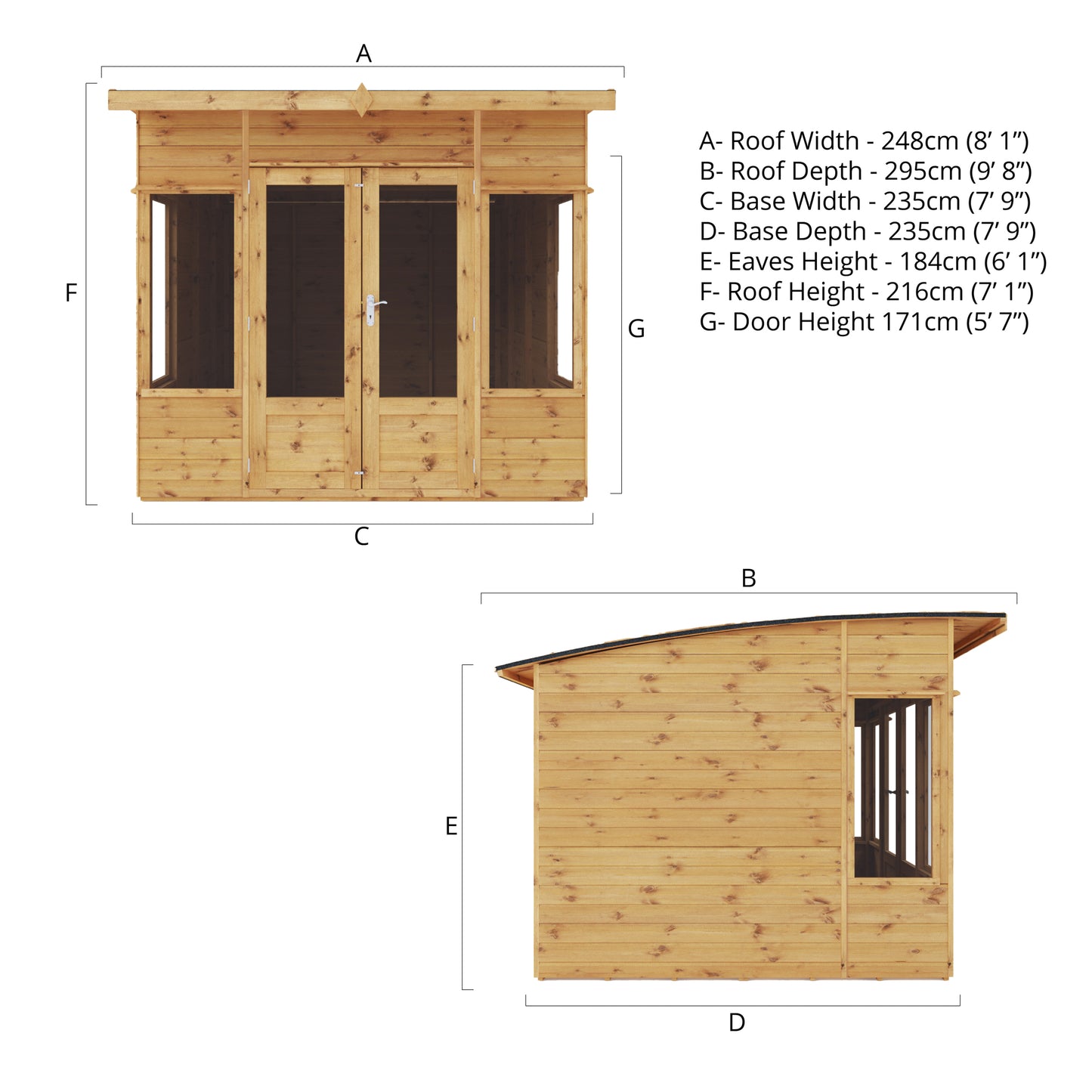 Mercia 8 x 8 Premium Helios Summerhouse