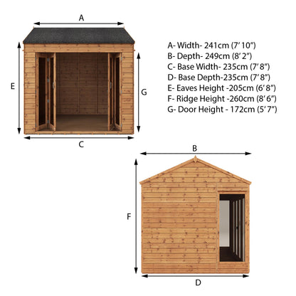 Mercia 8 x 8 Vermont Summerhouse