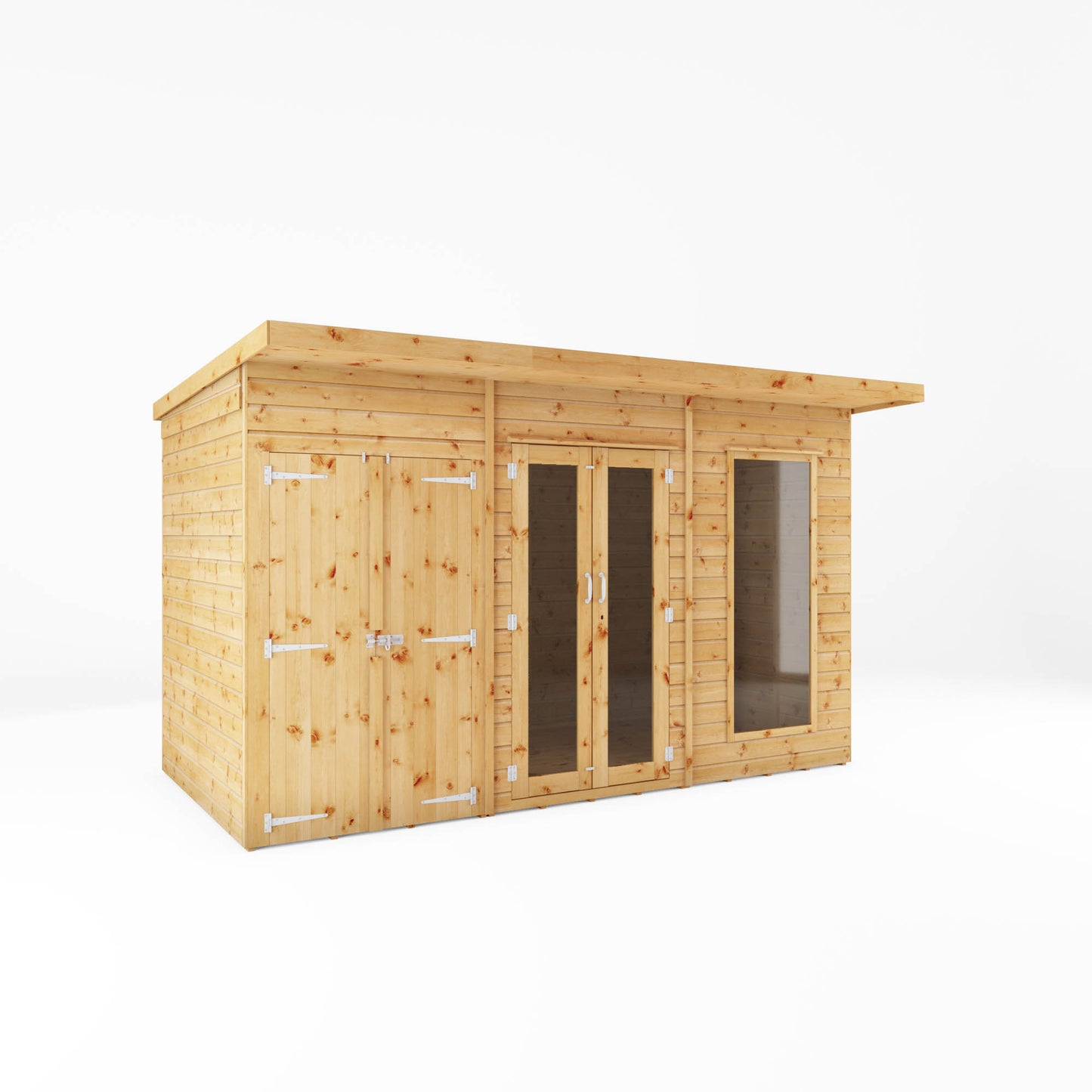 Mercia 12 x 6 Maine Pent Summerhouse With Side Shed