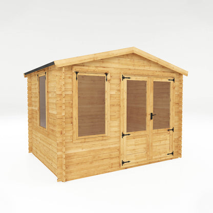 Mercia 2.6m x 3.3m Apex Log Cabin - 19mm Log Cabin