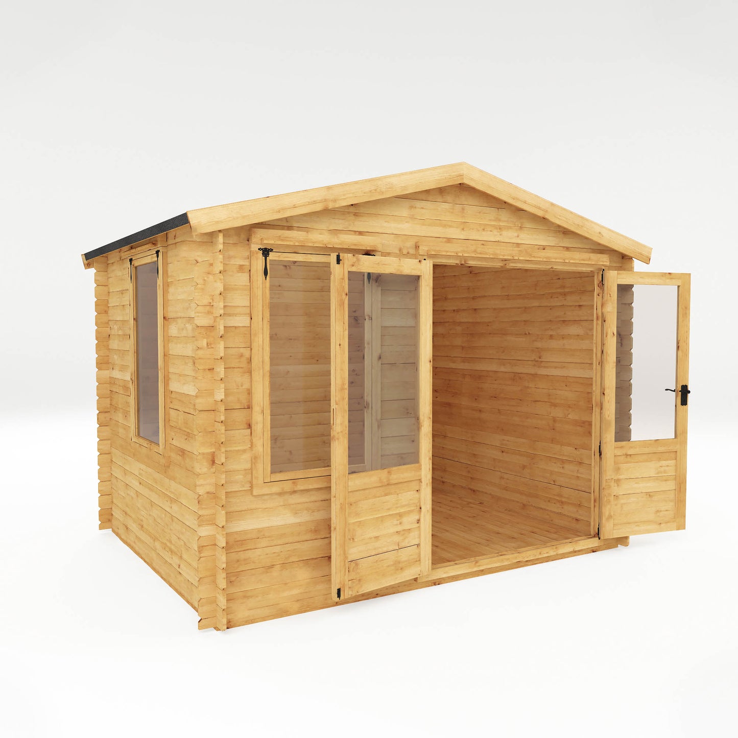 Mercia 2.6m x 3.3m Apex Log Cabin - 19mm Log Cabin