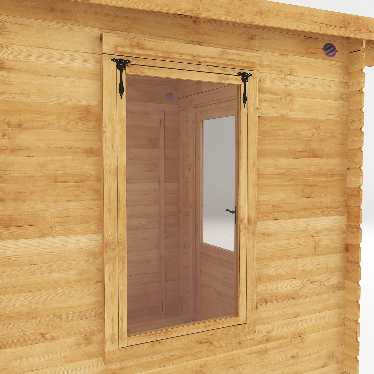 Mercia 2.4m x 2.4m Pent Log Cabin - 19mm Log Cabin