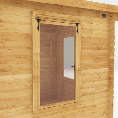 Mercia 2.4m x 2.4m Pent Log Cabin - 19mm Log Cabin