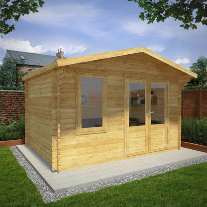 Mercia 4m x 3m Retreat Log Cabin - 28mm Log Cabin