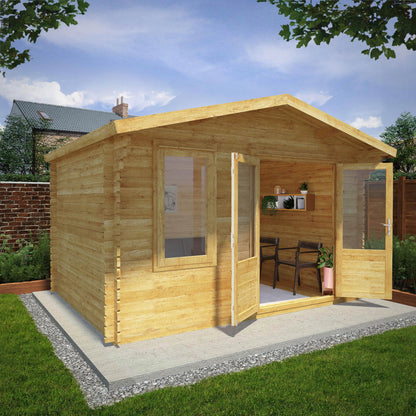 Mercia 4m x 3m Retreat Log Cabin - 28mm Log Cabin