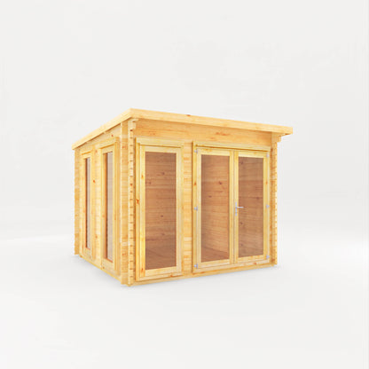 Mercia 3m x 3m Studio Pent Log Cabin - 28mm Log Cabin