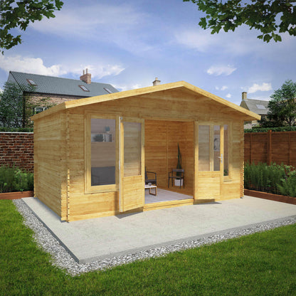 Mercia 5m x 3m Retreat Log Cabin - 34mm Log Cabin