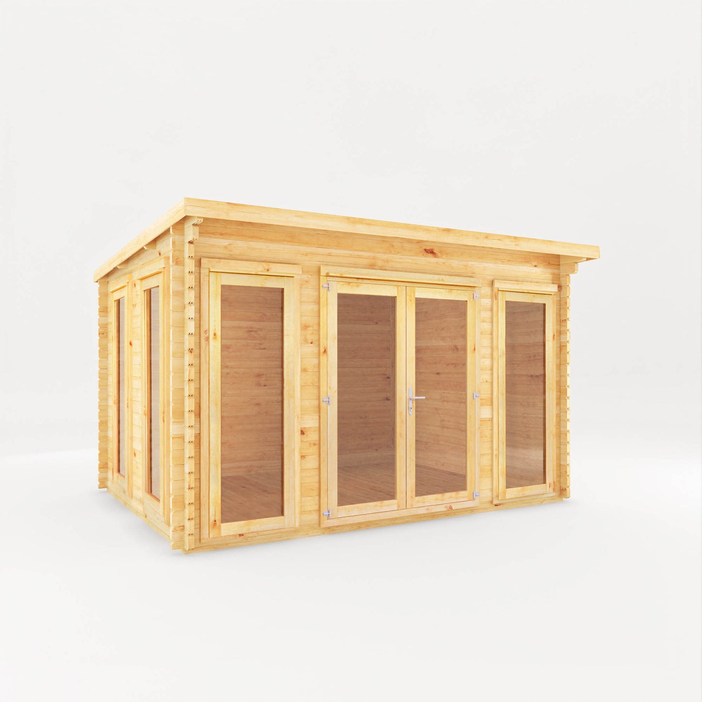 Mercia 4m x 3m Studio Pent Log Cabin - 34mm Log Cabin