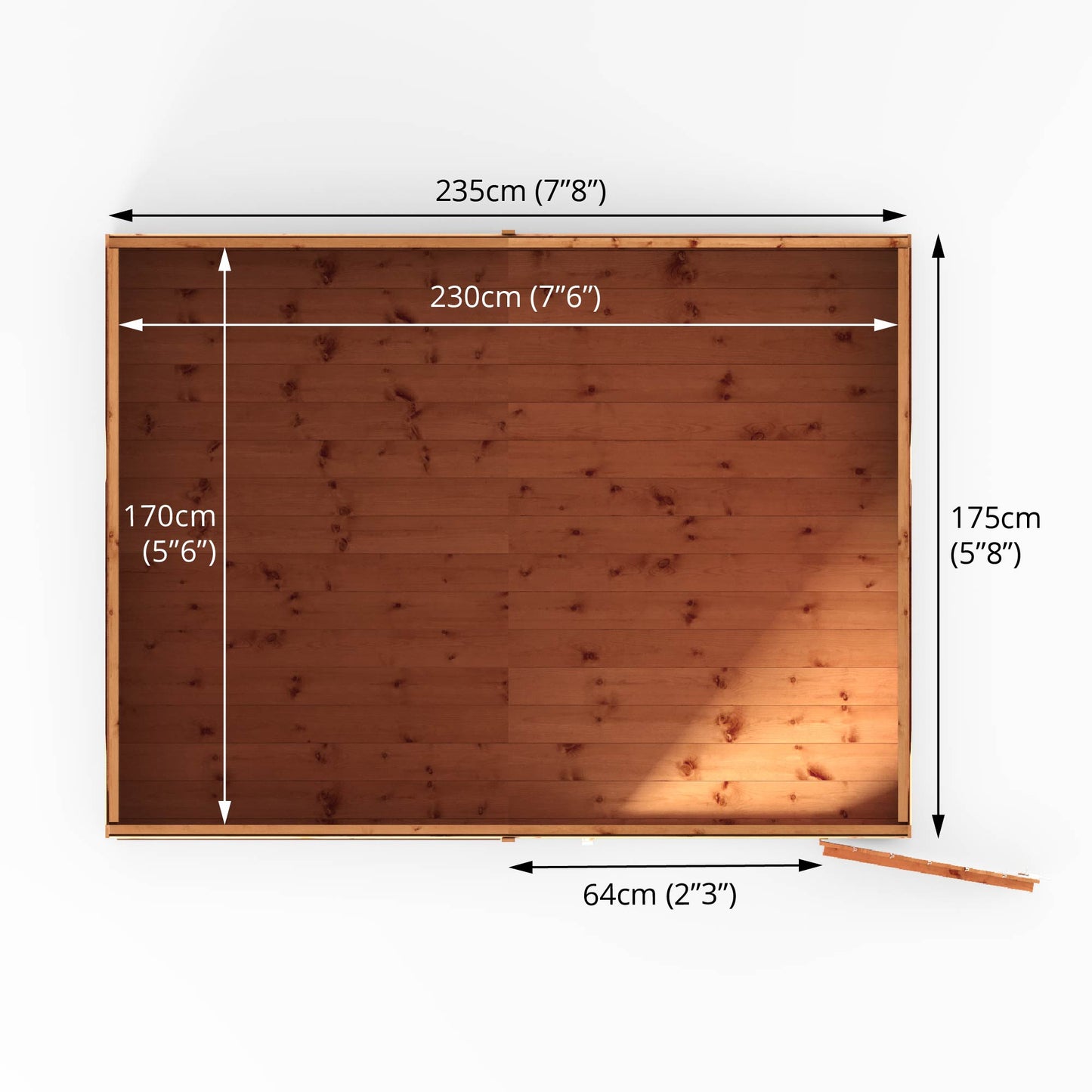 Mercia 8 x 6 Shiplap Pent Shed