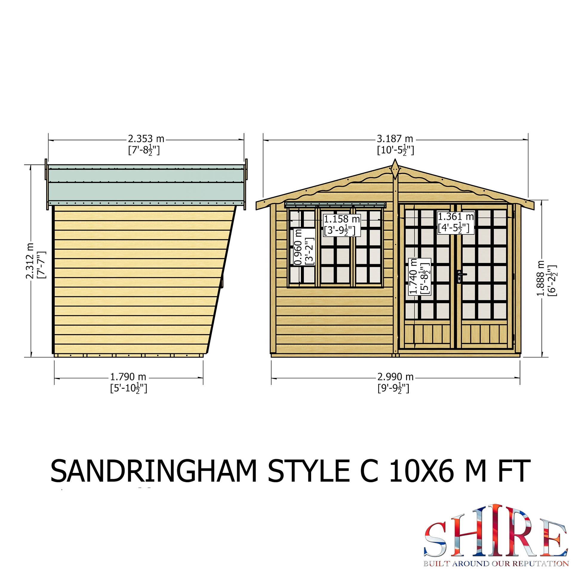 Shire Sandringham 10' x 6' Summer House