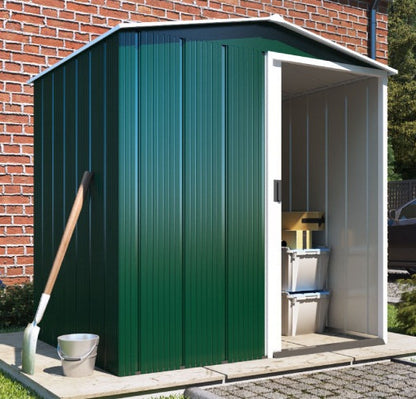 Sapphire 5x4ft Apex Metal Shed - Green