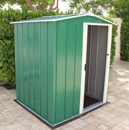 Sapphire 5x4ft Apex Metal Shed - Green