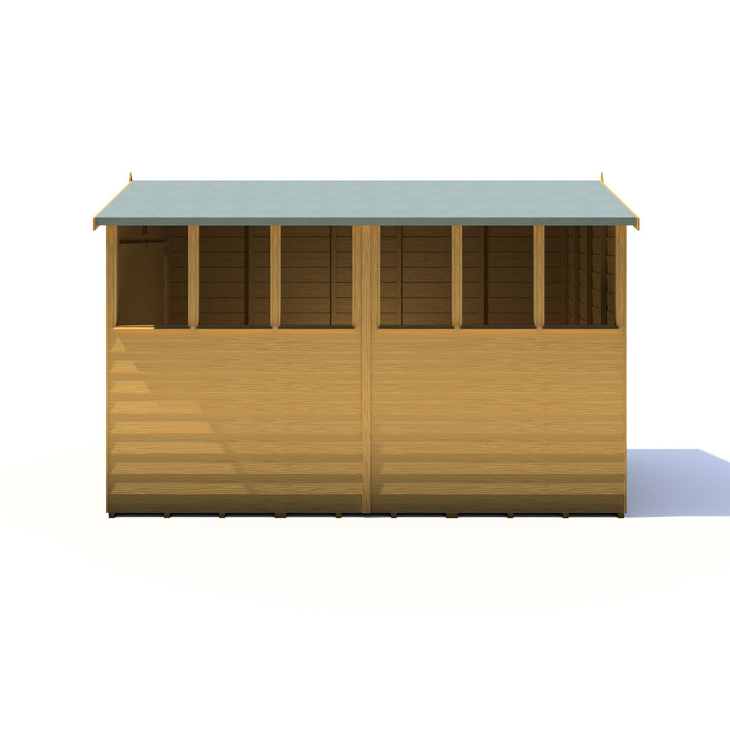 Shire Overlap Double Door 10x6 ft Dip Treated Wooden Garden Shed