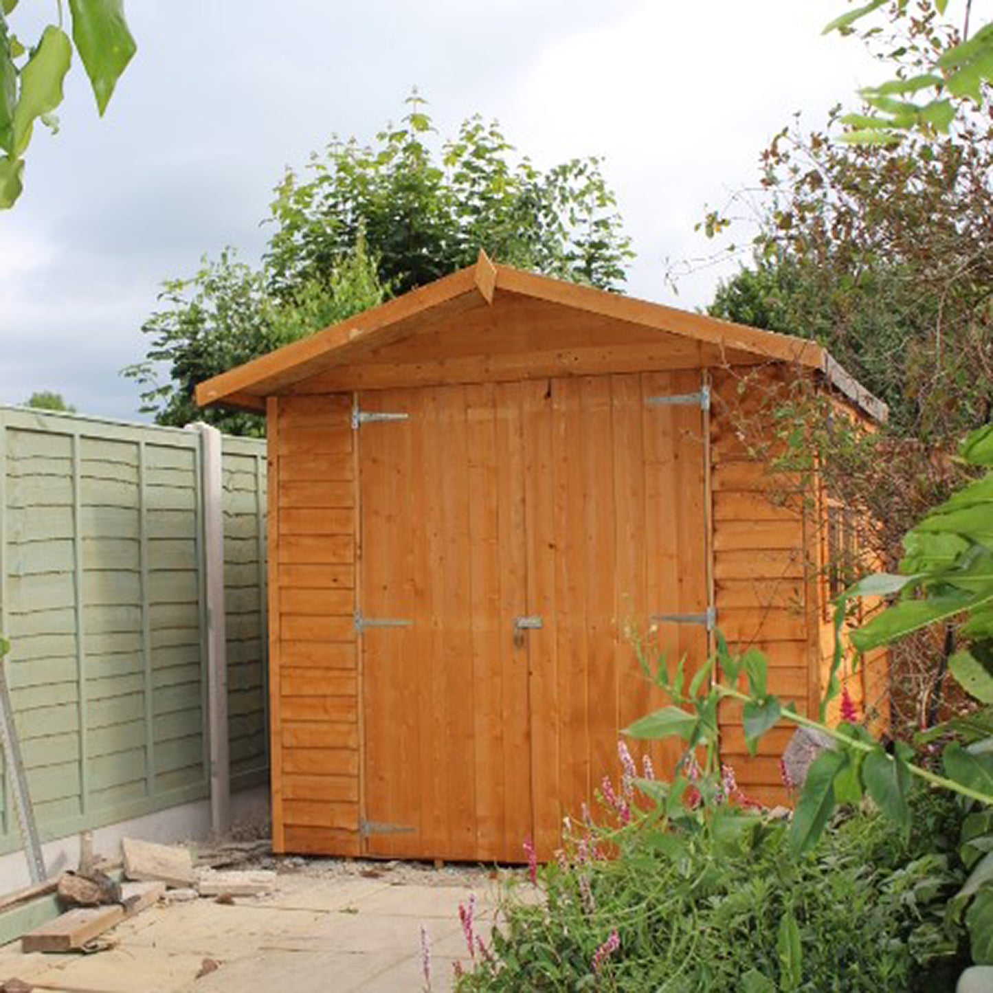 Shire Overlap Double Door 7x 7 ft Dip Treated Wooden Garden Shed