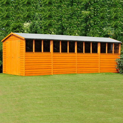 Shire Overlap Double Door 10x20 Dip Treated Wooden Garden Shed