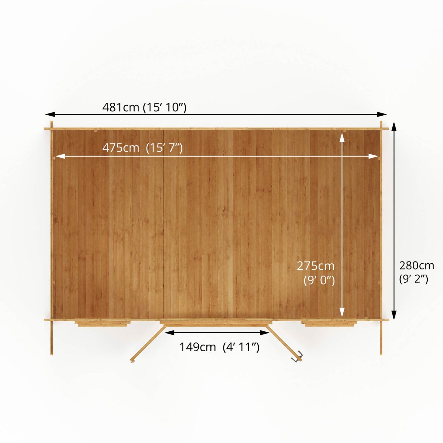 Mercia 5m x 3m Retreat Log Cabin - 34mm Log Cabin