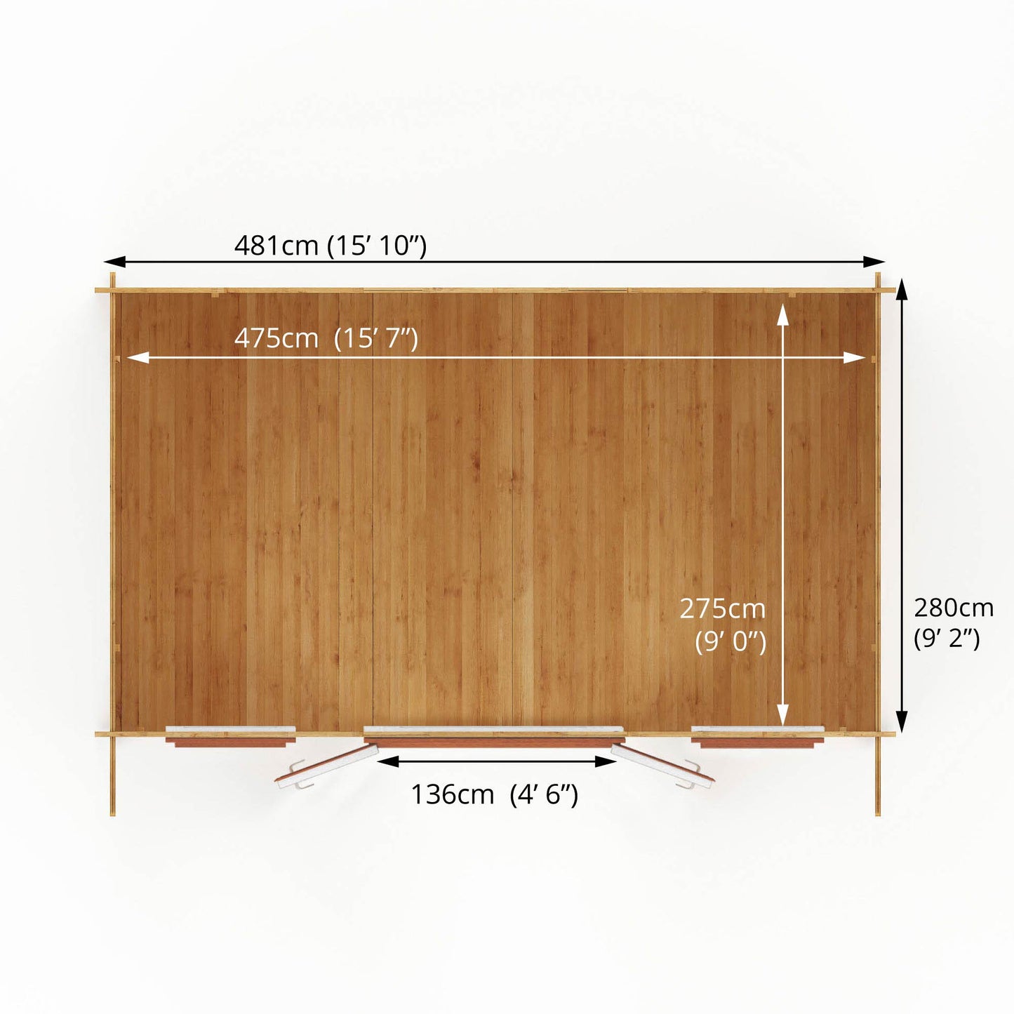 Mercia 5m x 3m Retreat Log Cabin - 44mm (UPVC Windows & Door) - Oak Log Cabin