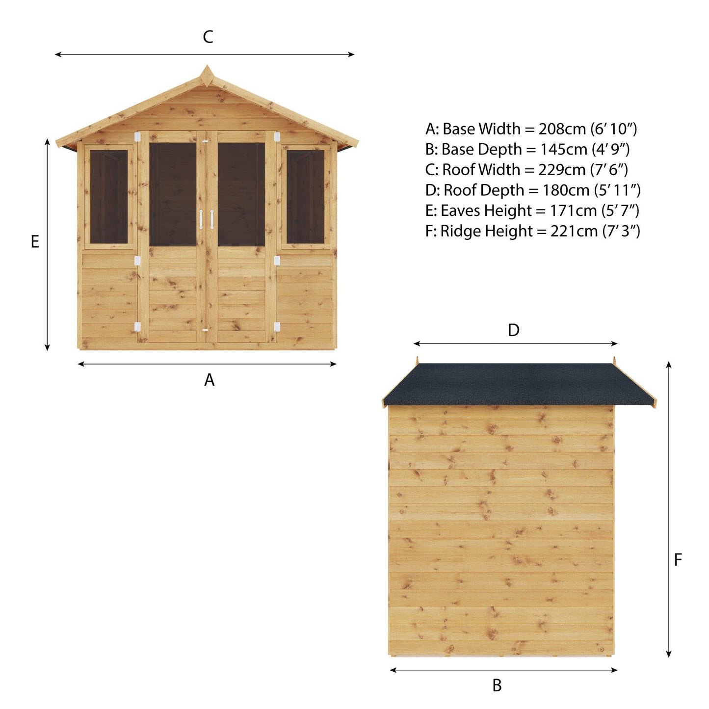 Mercia 7 x 5 Traditional Summerhouse