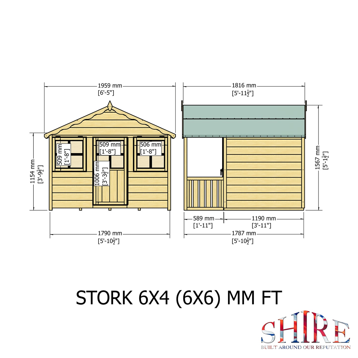 Shire Stork 6' x 4' Little House