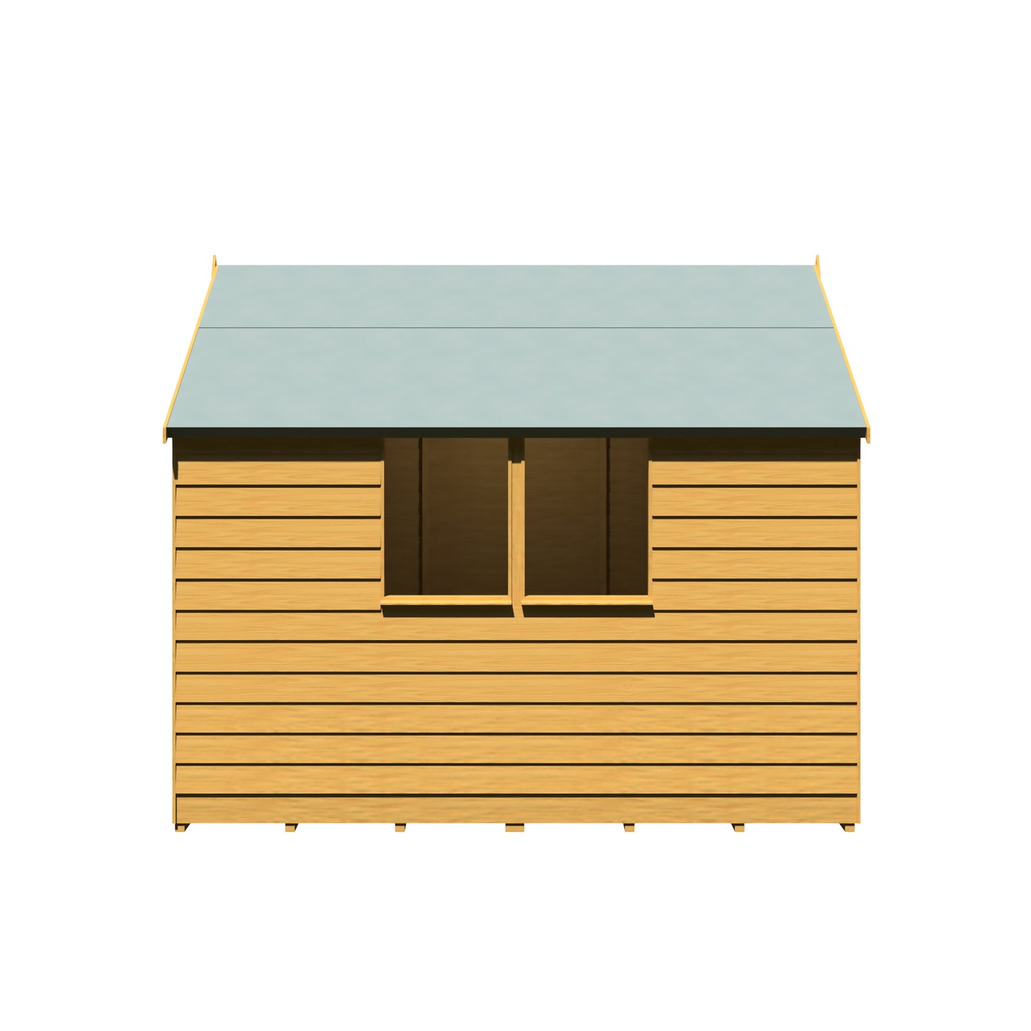 Shire Overlap 8' x 6' Single Door Value with Window Dip Treated Wooden Apex Garden Shed