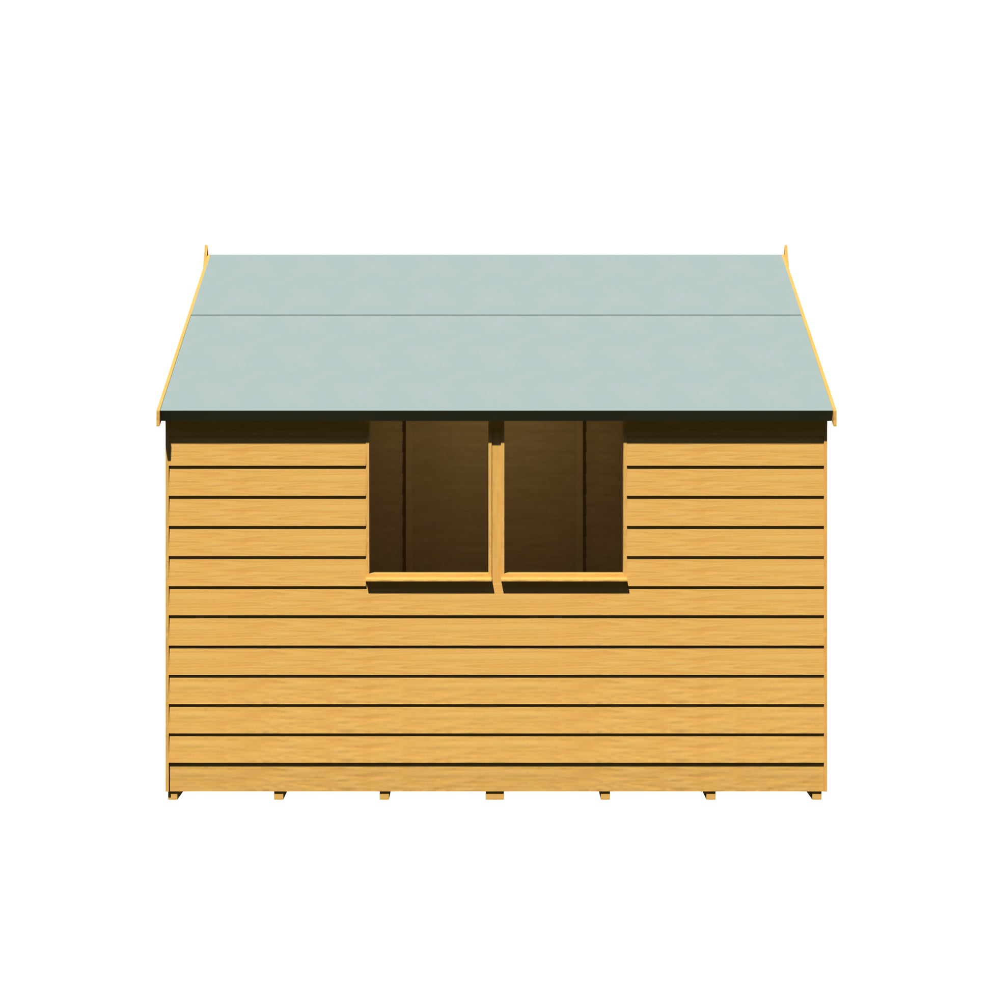 Shire Overlap 8' x 6' Single Door Value with Window Dip Treated Wooden Apex Garden Shed