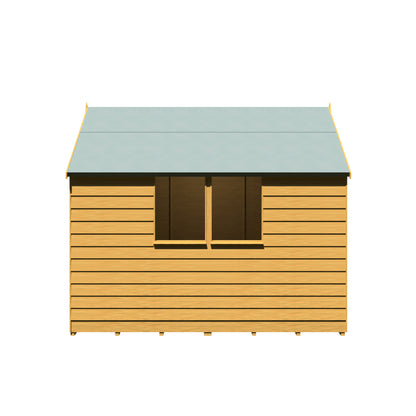 Shire Overlap 8' x 6' Single Door Value with Window Dip Treated Wooden Apex Garden Shed