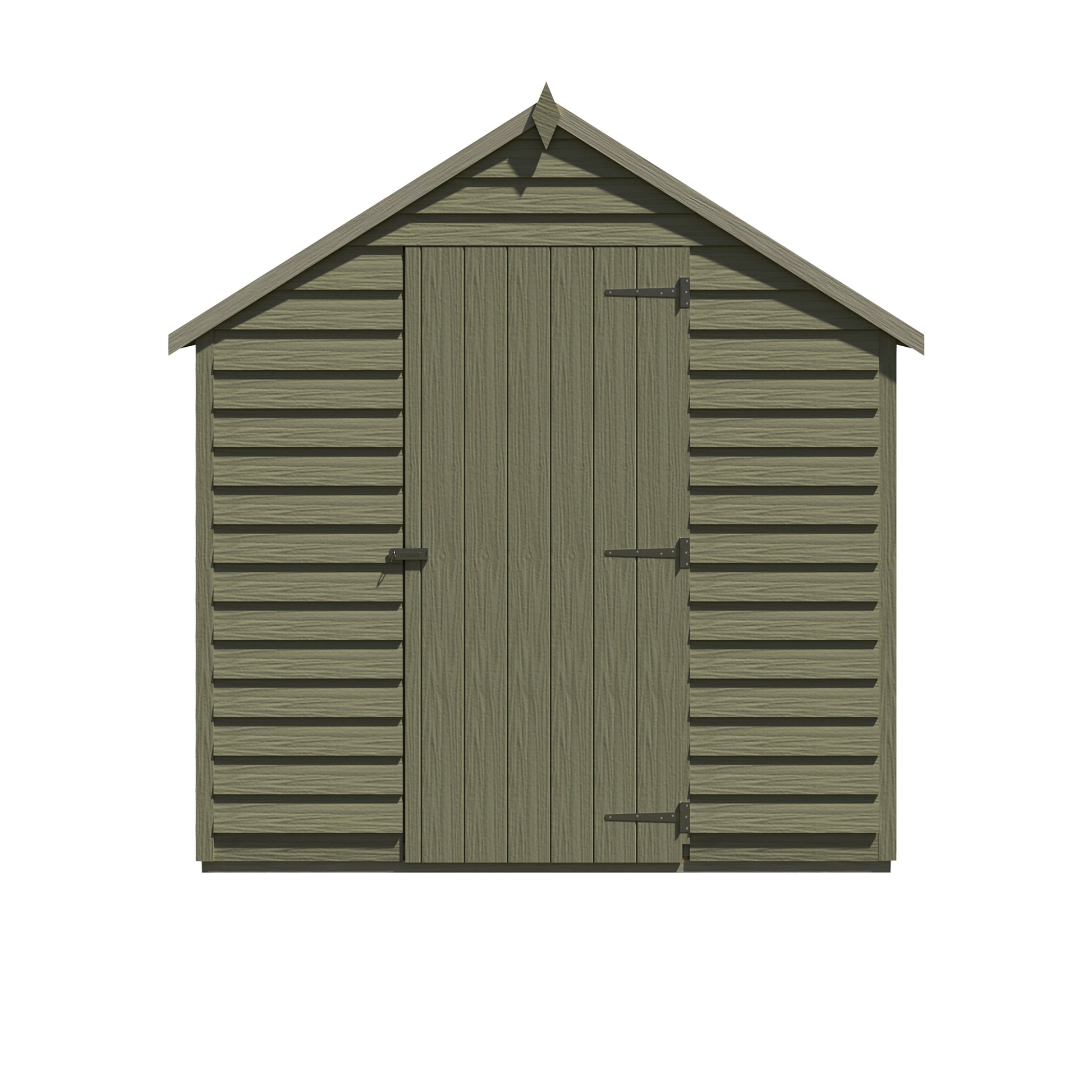 Shire Overlap 8x6 Single Door Value with Window Pressure Treated Value Range Wooden Garden Shed