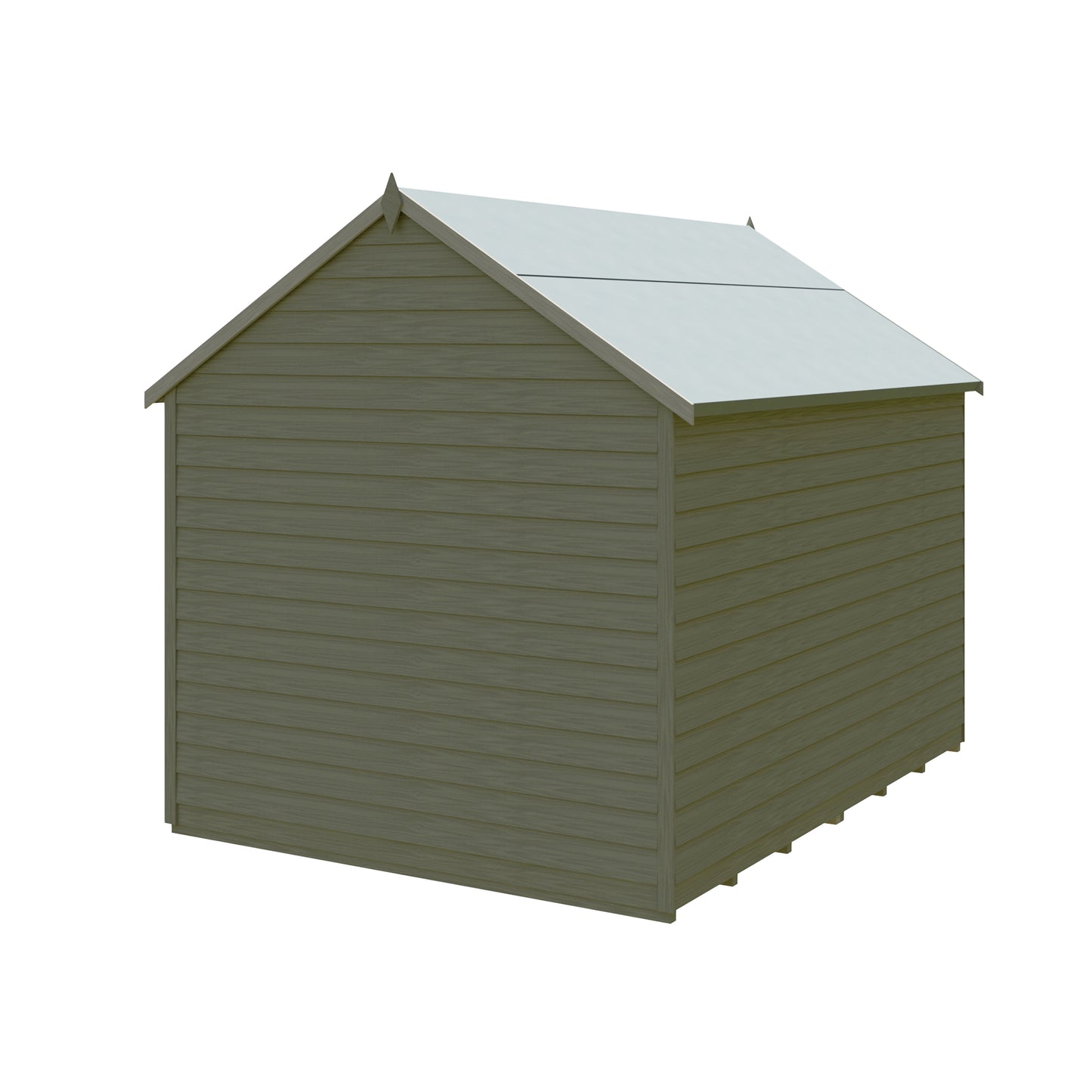 Shire Overlap 8x6 Single Door Value with Window Pressure Treated Value Range Wooden Garden Shed