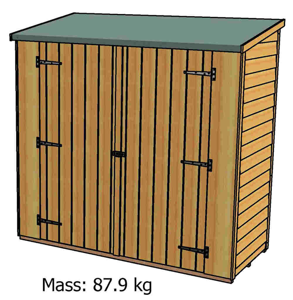 Shire Overlap Pent 6x3 Double Door Pressure Treated Range Wooden Garden Shed