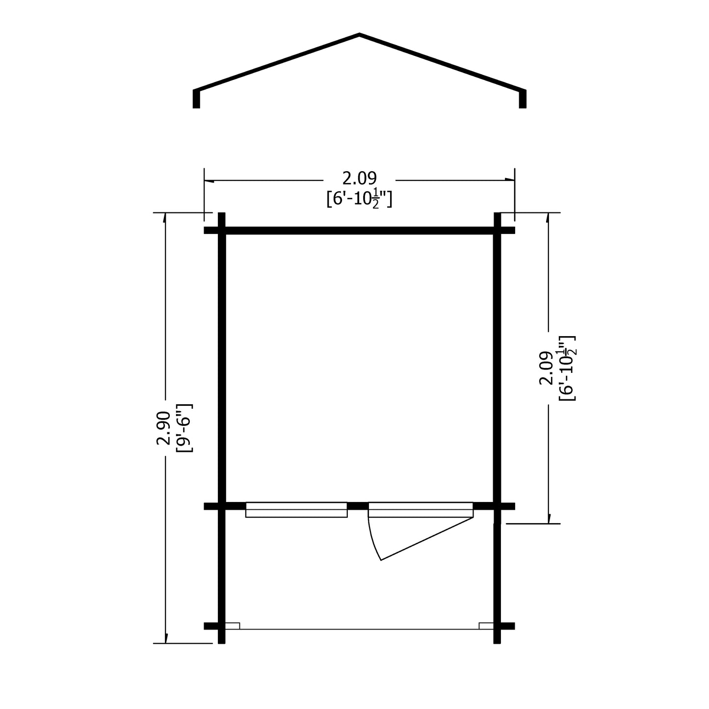 Shire Maulden with Veranda 7' x 7' ft 19mm Log Cabin