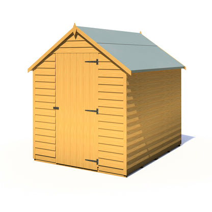 Shire Overlap 7' x 5' Single Door Value Dip Treated Wooden Apex Garden Shed