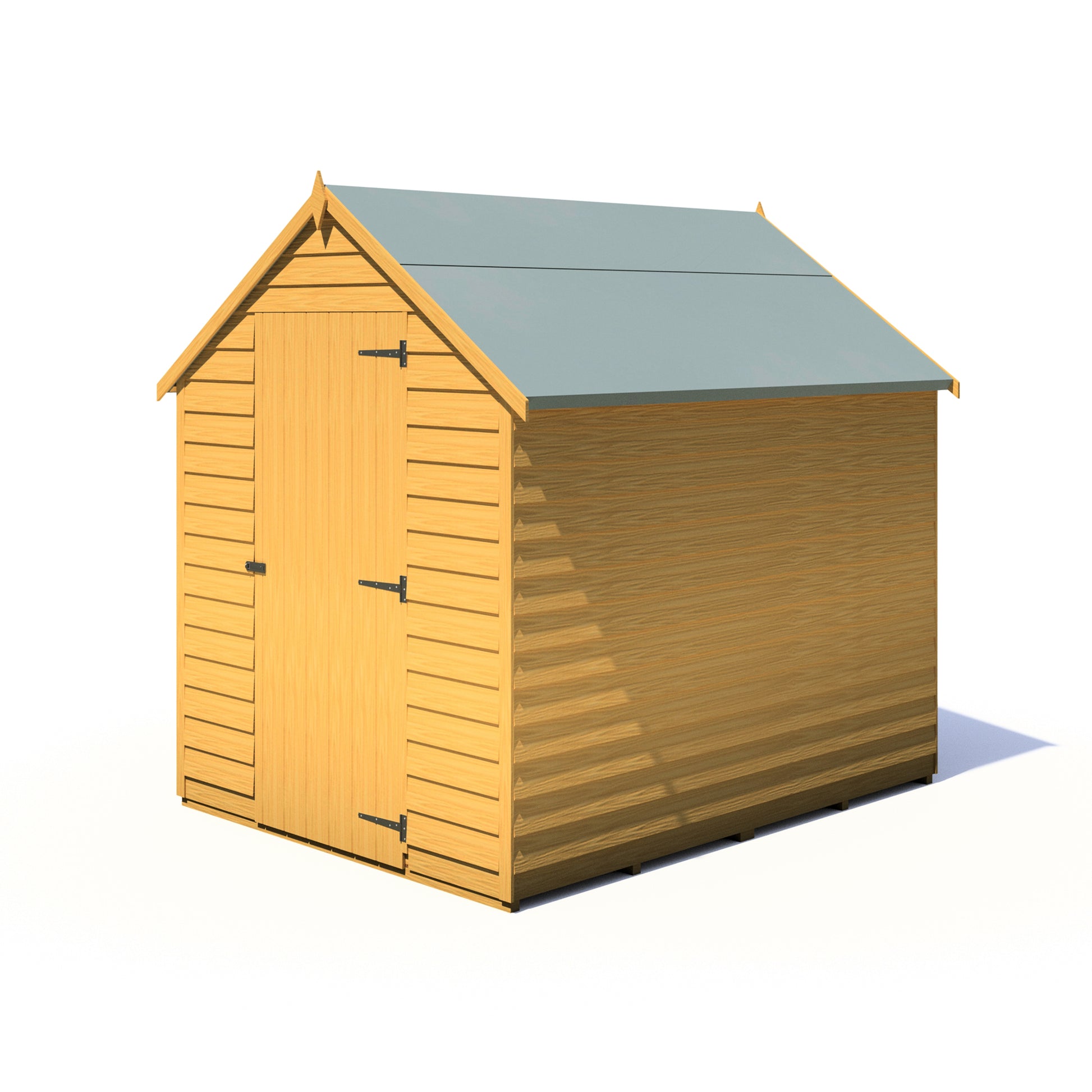 Shire Overlap 7' x 5' Single Door Value Dip Treated Wooden Apex Garden Shed