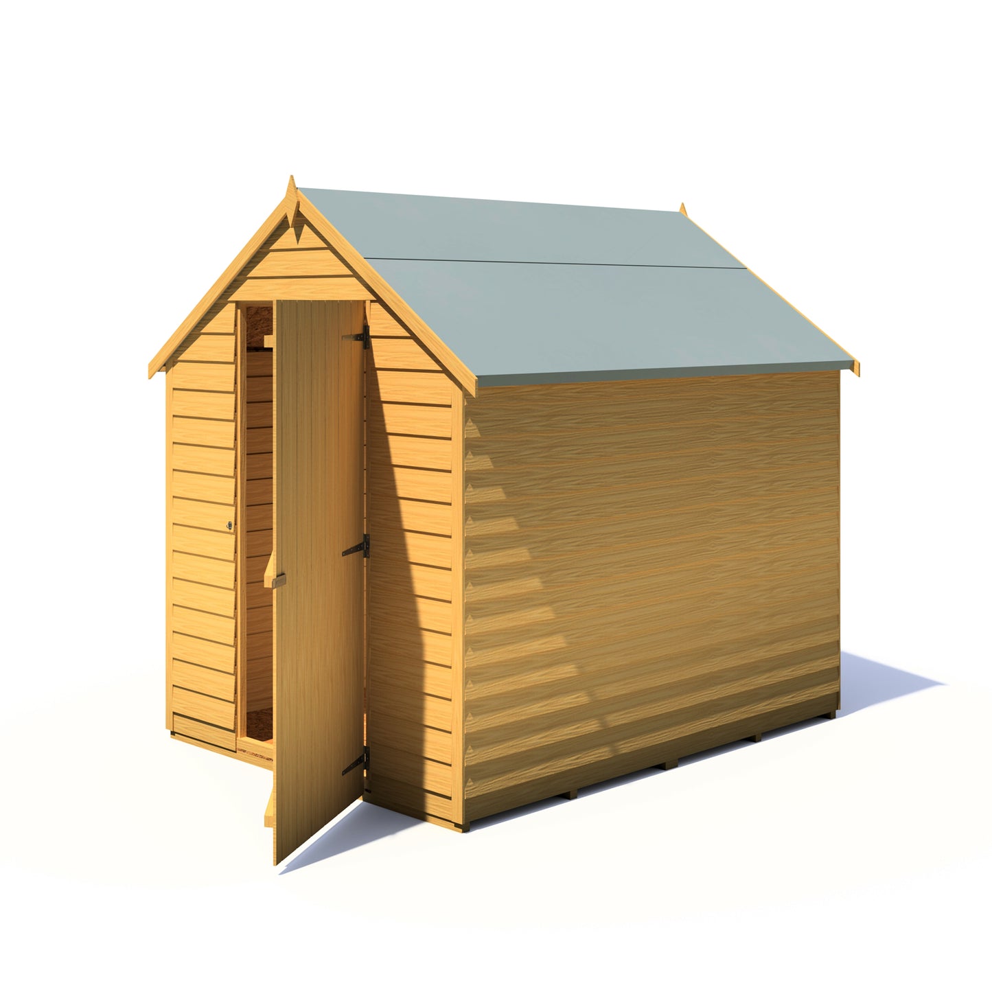 Shire Overlap 7' x 5' Single Door Value Dip Treated Wooden Apex Garden Shed