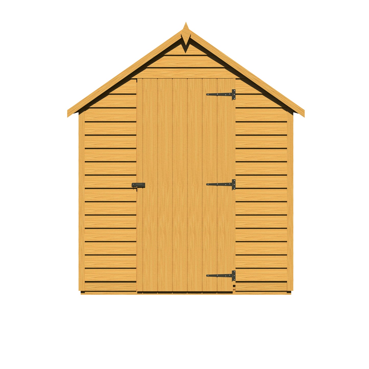 Shire Overlap 7' x 5' Single Door Value Dip Treated Wooden Apex Garden Shed