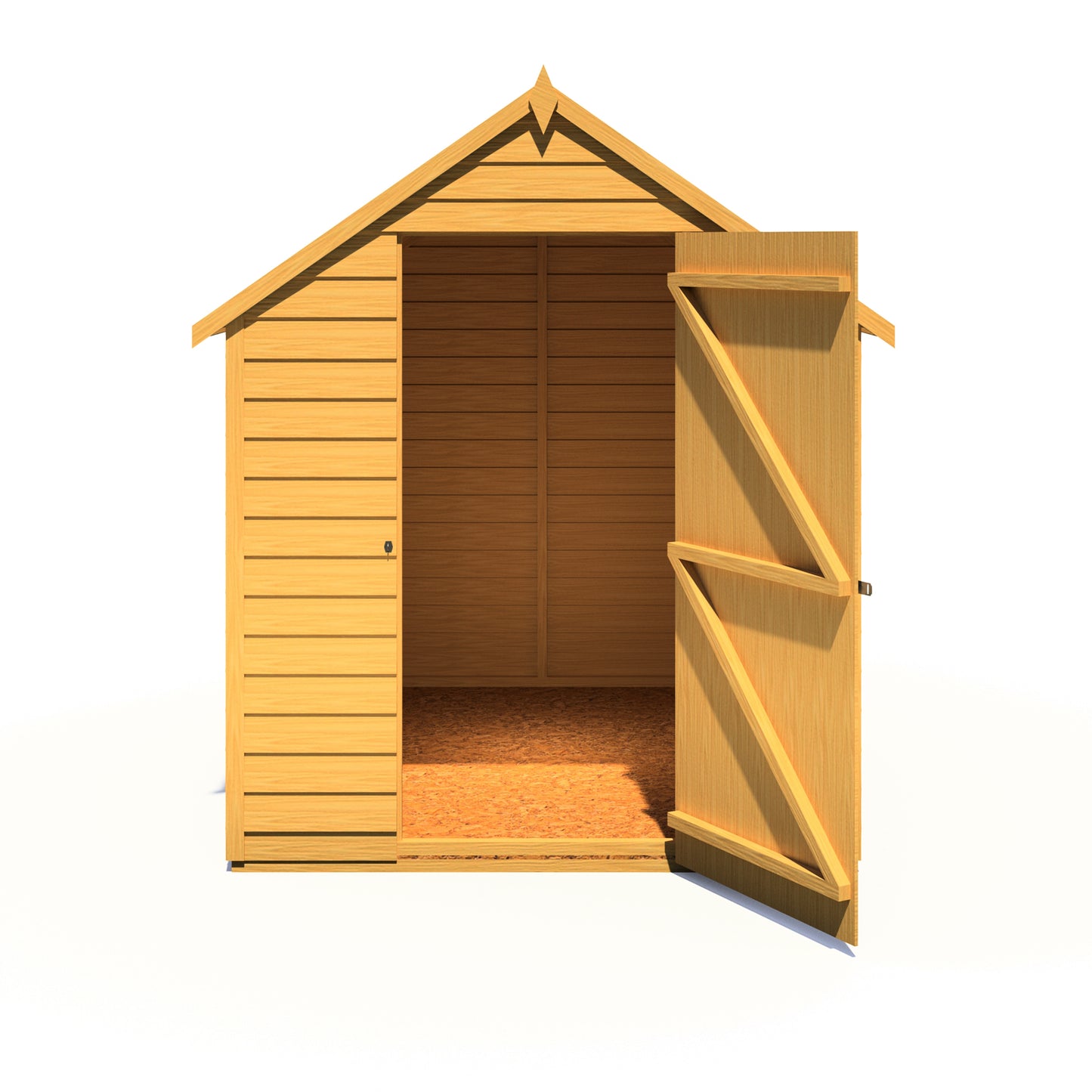 Shire Overlap 7' x 5' Single Door Value Dip Treated Wooden Apex Garden Shed