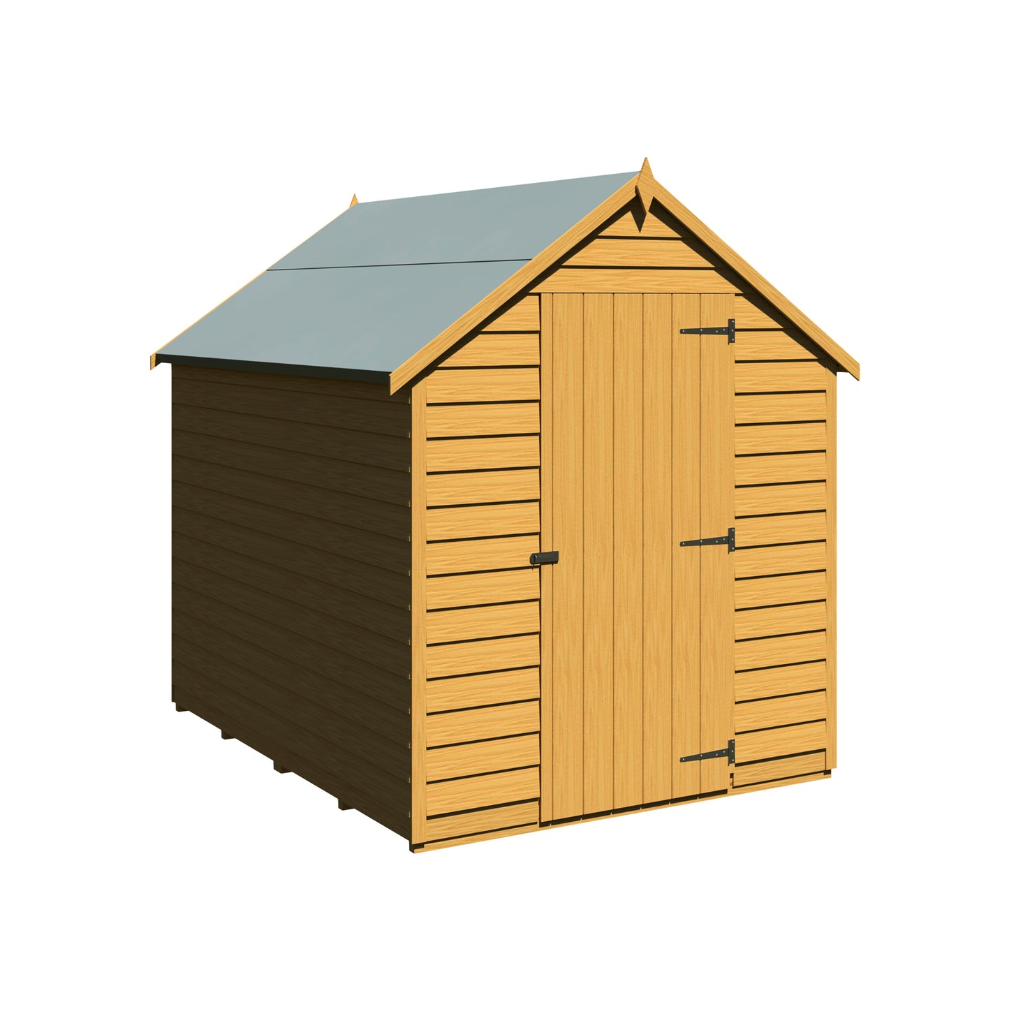 Shire Overlap 7' x 5' Single Door Value Dip Treated Wooden Apex Garden Shed