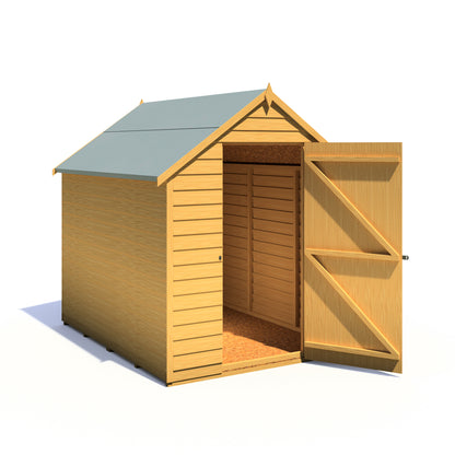 Shire Overlap 7' x 5' Single Door Value Dip Treated Wooden Apex Garden Shed