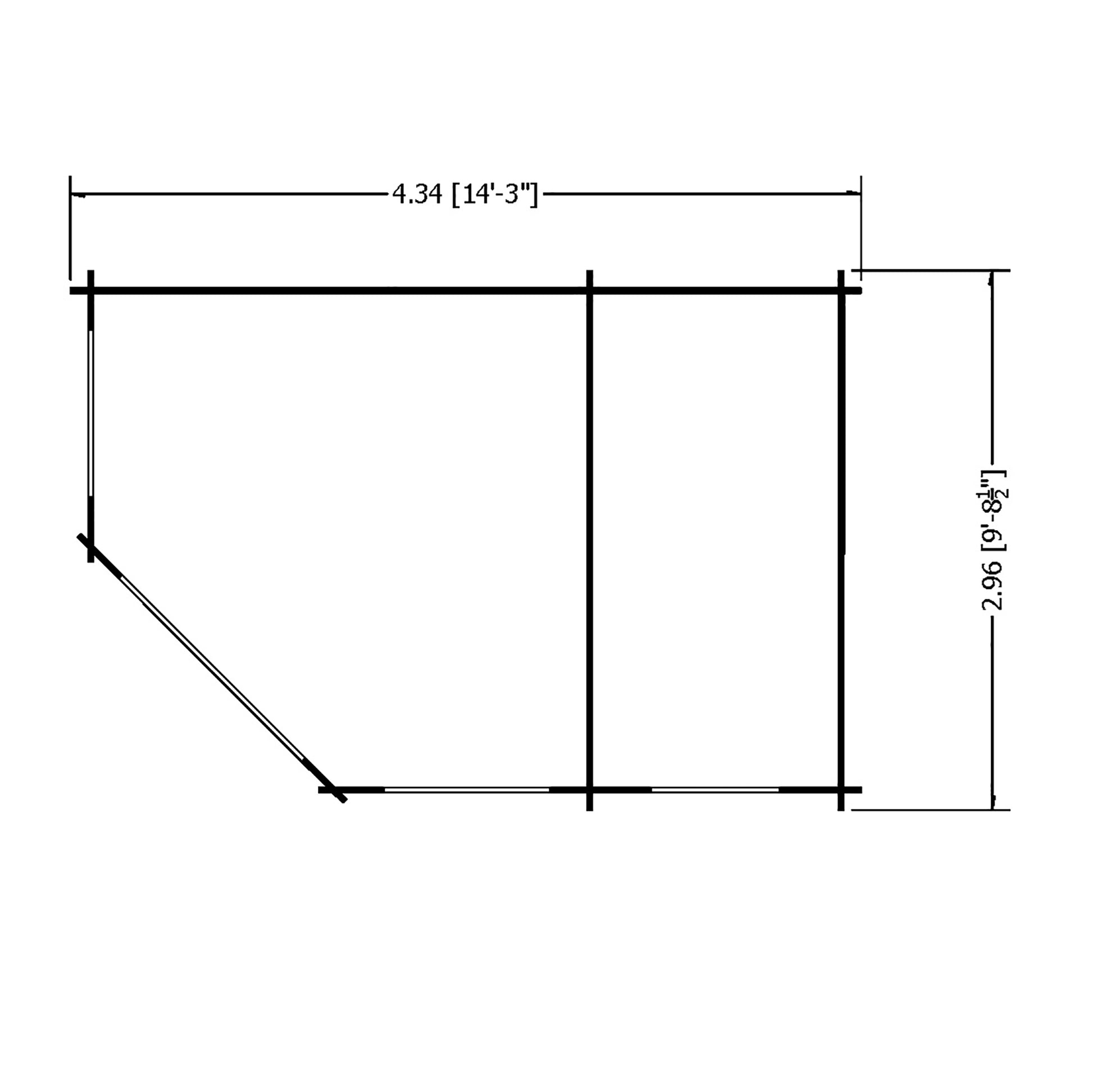 Shire Rowney 10' x 14' ft Corner Log Cabin