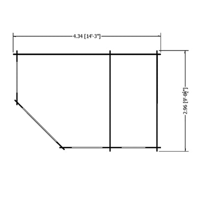 Shire Rowney 10' x 14' ft Corner Log Cabin