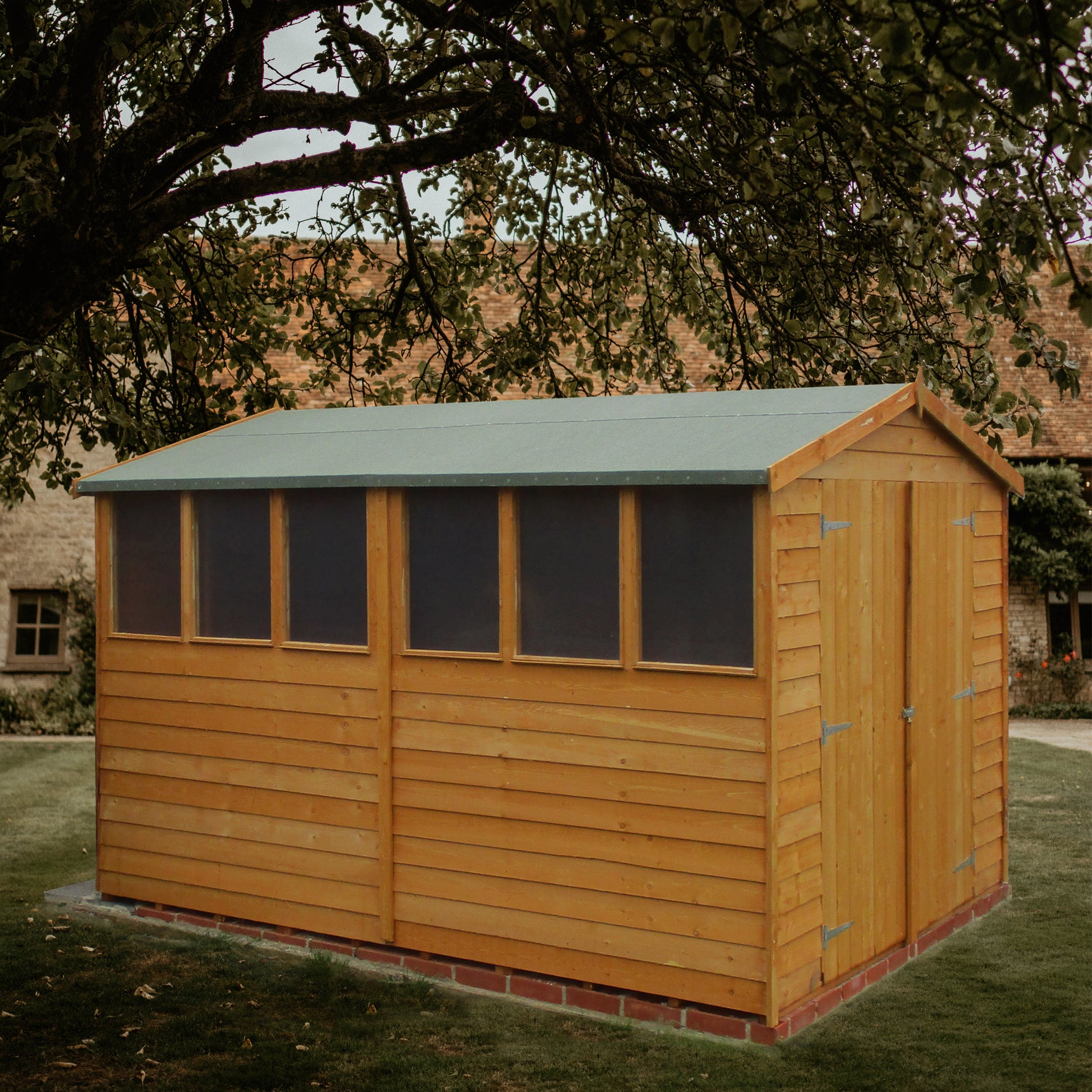 Shire Overlap Double Door 12 x 6 Dip Treated Wooden Garden Shed